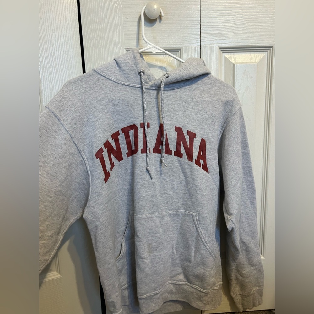 Vintage Indiana White Hoodie